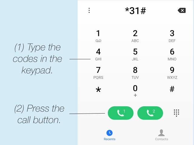 Cell phone hidden codes